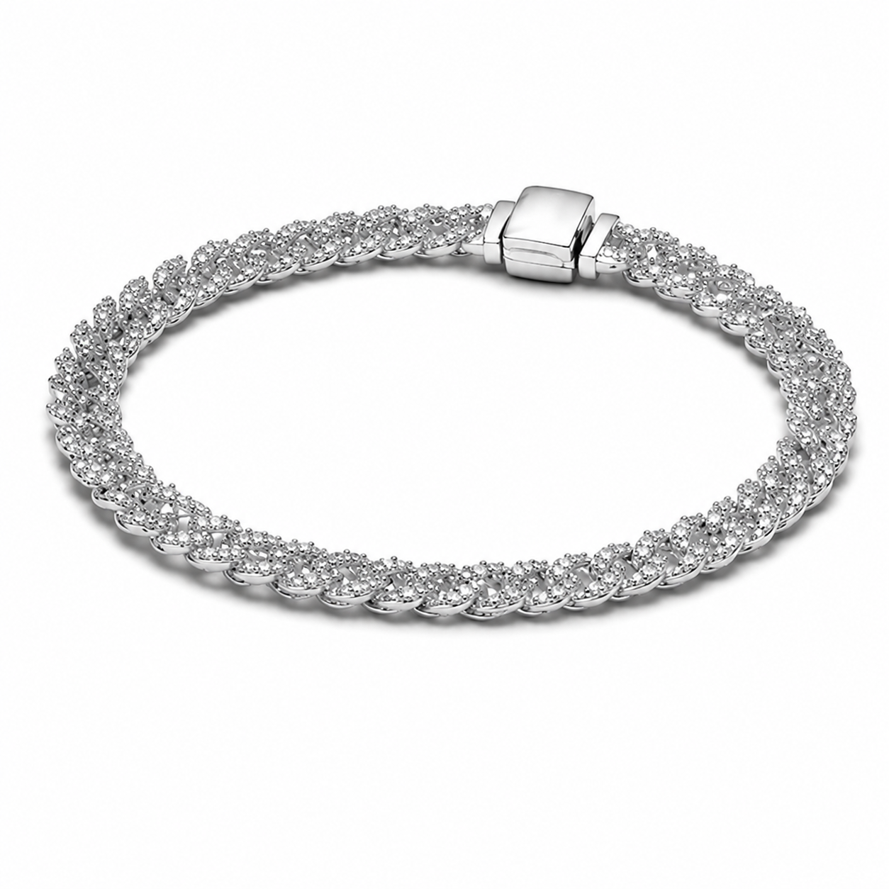 Gliederarmband Timeless Pavé Zirkonia Sterling-Silber Hauptbild