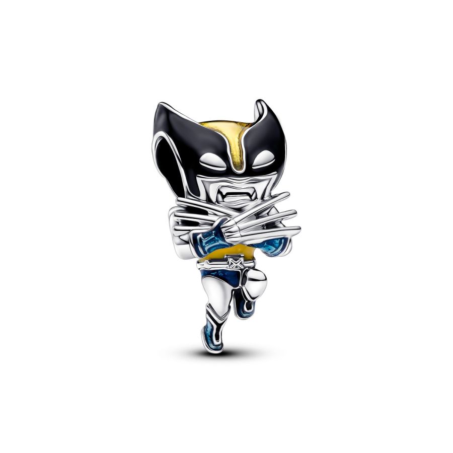 Charm Wolverine Emaille Sterling-Silber