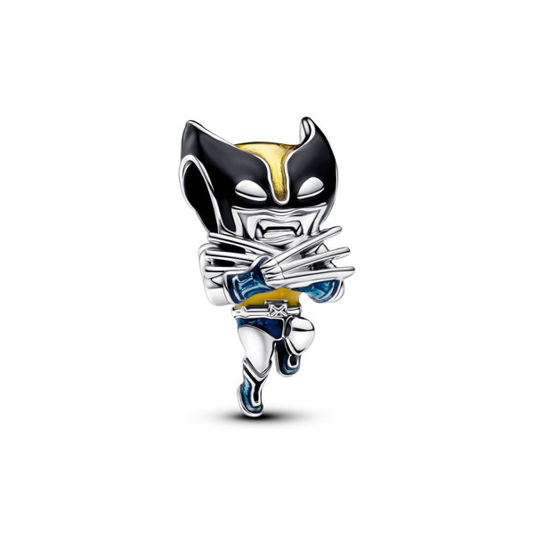 Charm Wolverine Emaille Sterling-Silber