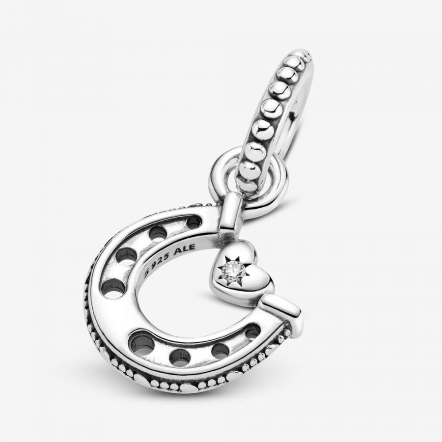 Charm-Anhänger Glückshufeisen Silber