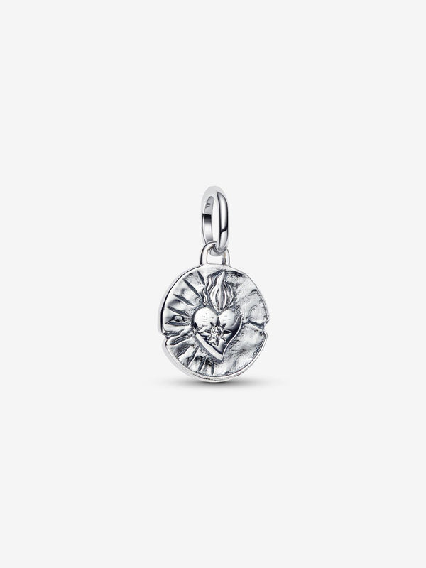Herz Medaillon-Charm Sterling-Silber