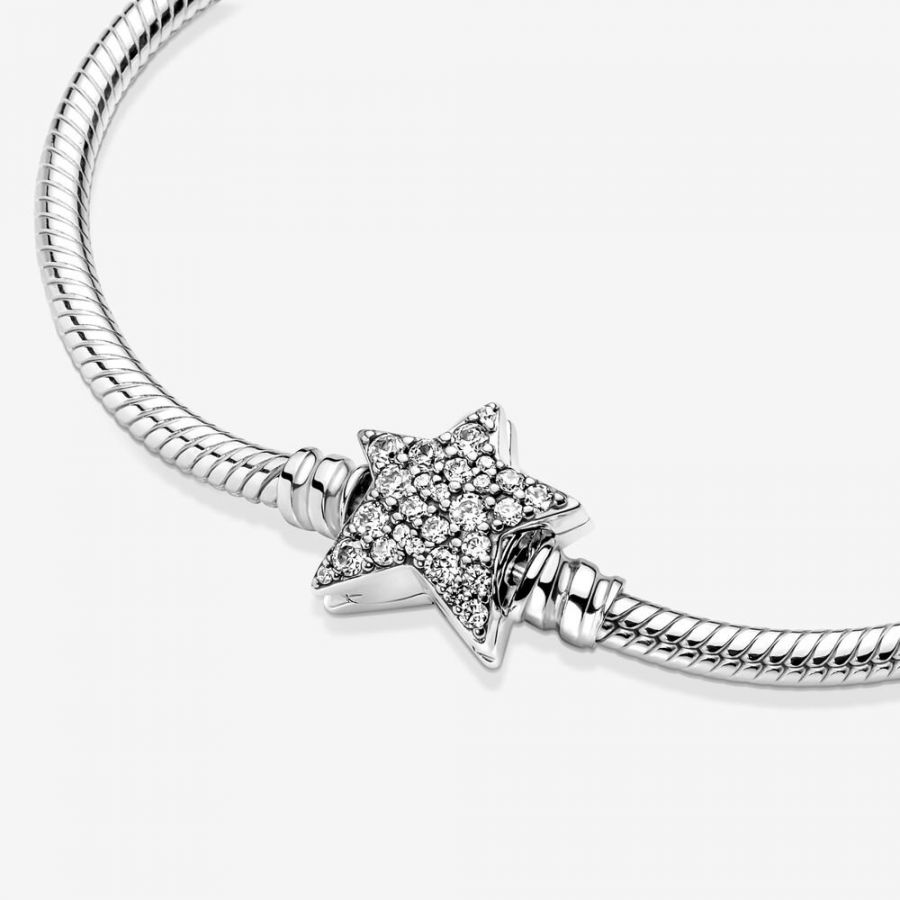 Armband Moments Asymmetrischer Stern-Verschluss Silber