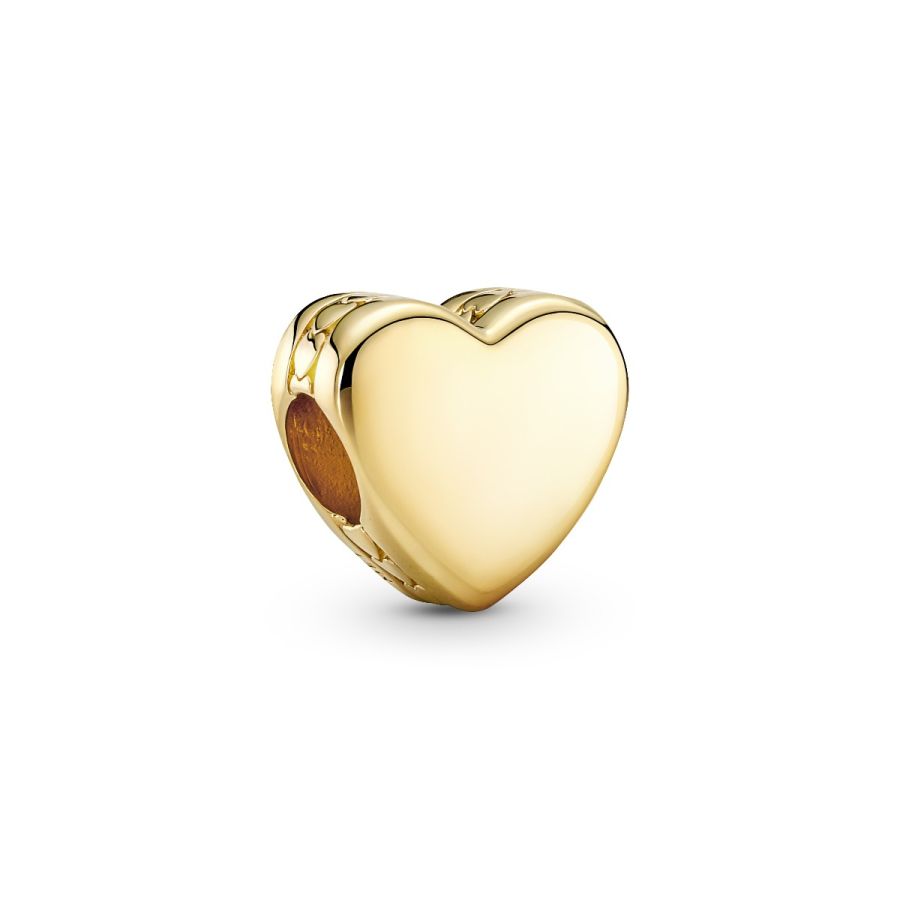 Charm Glattes Herz Gravierbar 14k Vergoldet Zweitbild