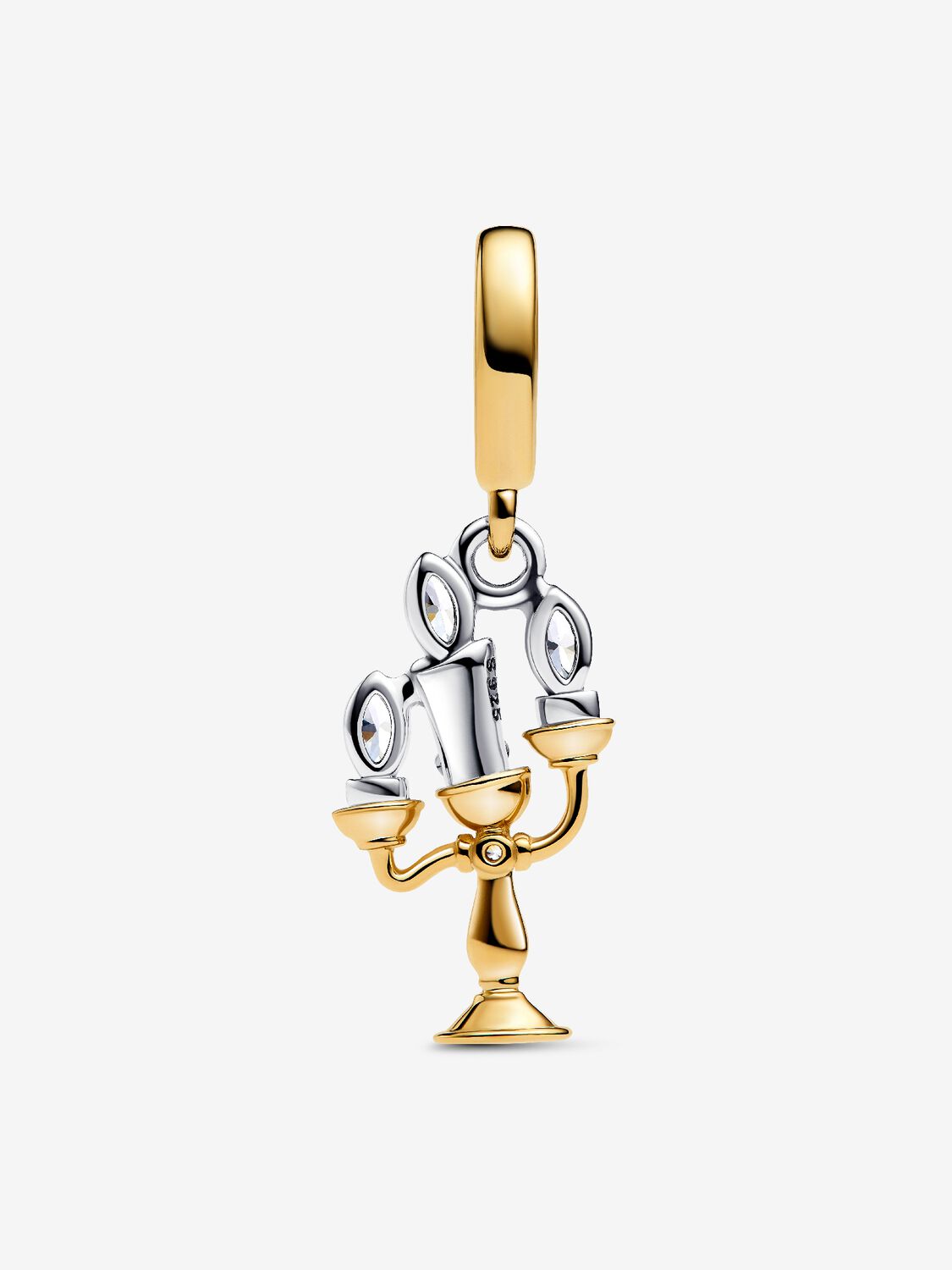 Die Schöne und das Biest Lumiere Charm-Anhänger Sterling-Silber, 14 Karat Vergoldung