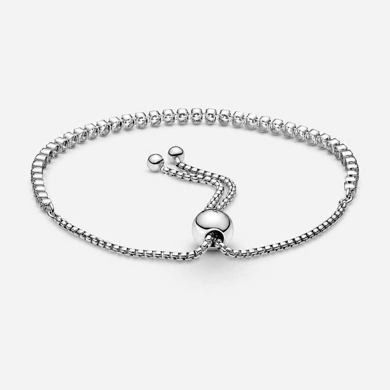 Schiebe-Tennisarmband Funkelnd Sterling-Silber