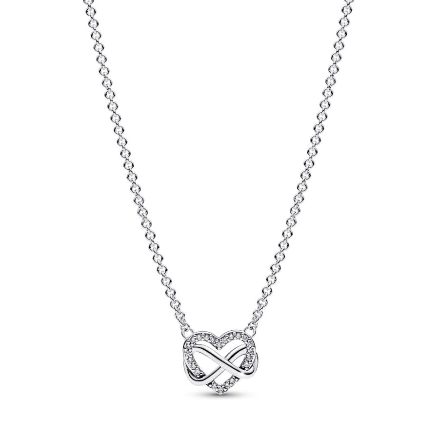 392666C01 Collier-Halskette Funkelnde Unendlichkeits-Herz Silber Hauptbild