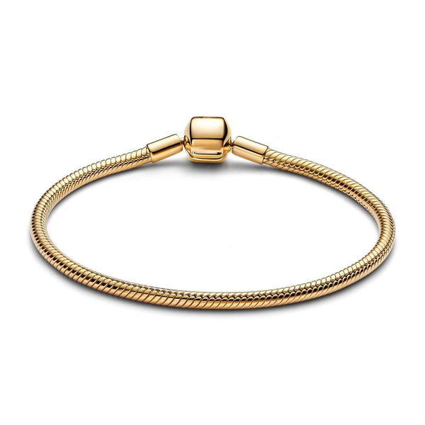 Schlangen-Gliederarmband Kugelverschluss Vergoldet
