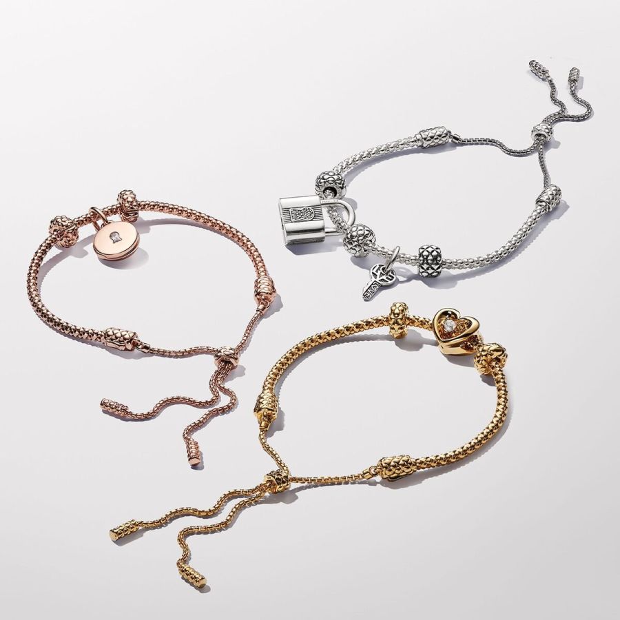 Nietenarmband Schiebeverschluss Vergoldet 583090C00