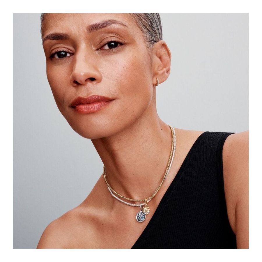 Charm-Anhänger Leuchtender Unendlichkeitsbaum Silber