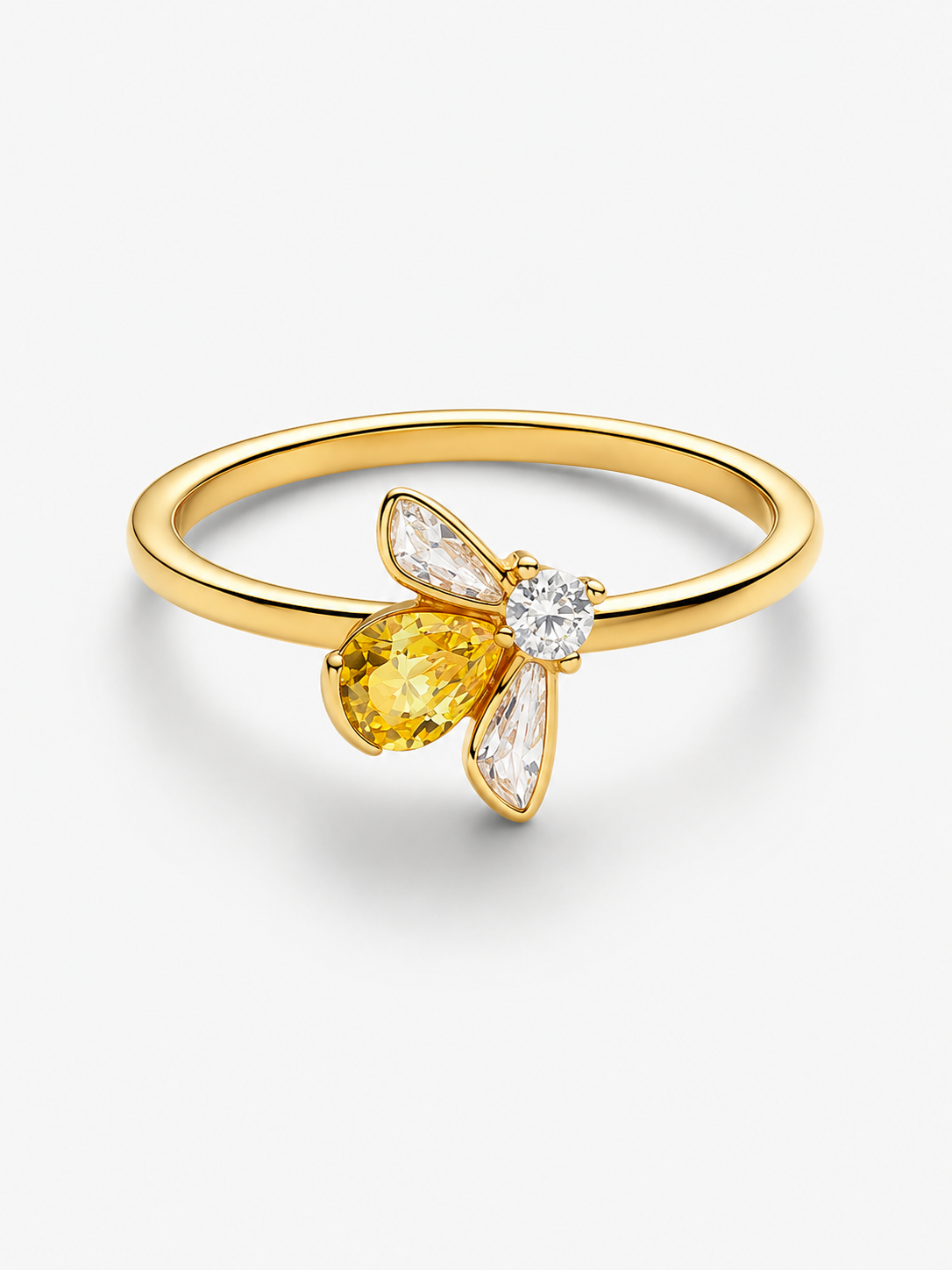 Honigbiene Ring 14 Karat Vergoldung Hauptbild