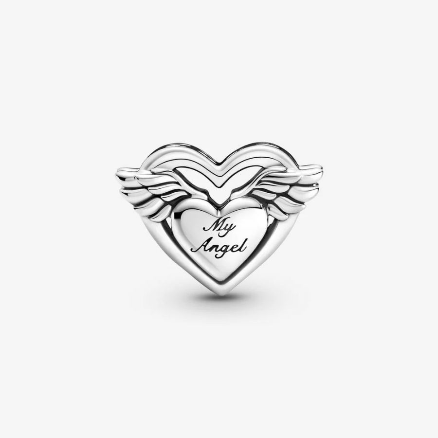 Charm Herz Engelsflügel Mum Sterling-Silber Zweitbild