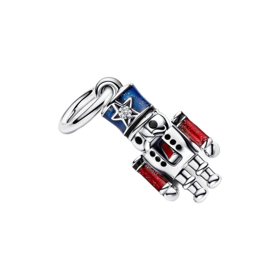 Charm-Anhänger Beweglicher Nussknacker Sterling-Silber