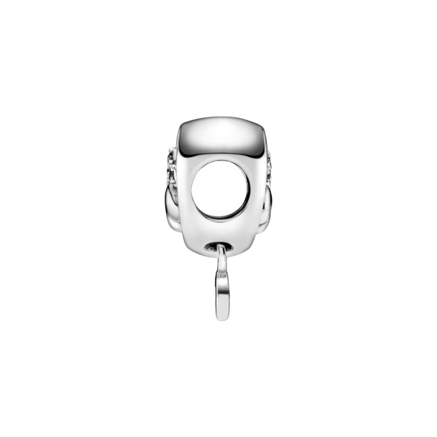 Charm Funkelndes Hundepfote & Herz Charm Sterling-Silber
