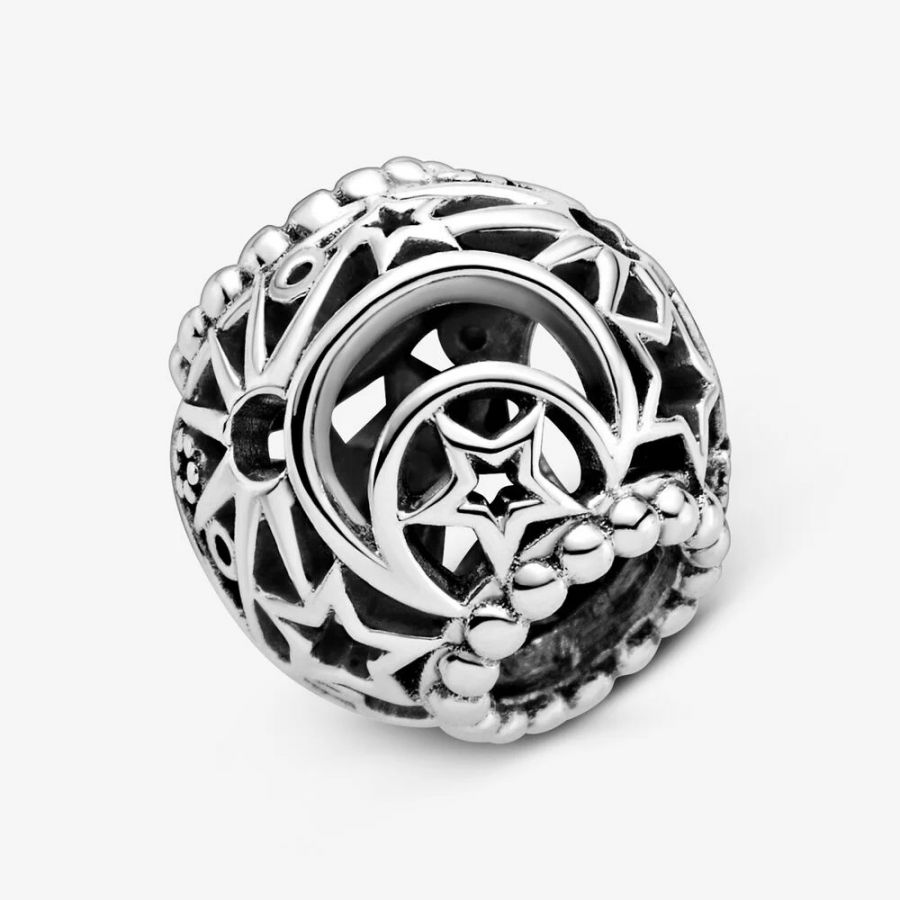 Charm Sonne Mond & Sterne Silber