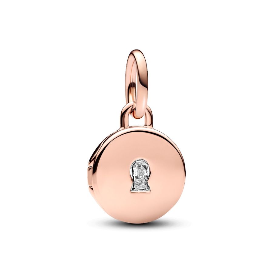 Charm-Anhänger Aufklappbar & Gravierbar Liebesmedaillon Rosé Hauptbild