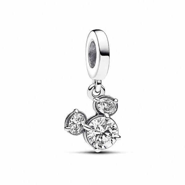 Charm-Anhänger Micky Maus Funkelnder Kopf Silhouette