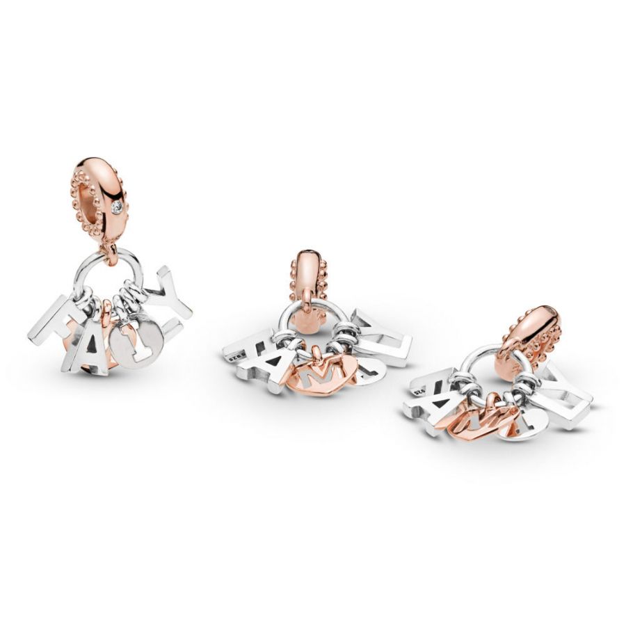 Rose  Charm-Anhänger Perfect Family Silber