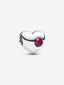 Gravierbares Echtroter Stein Herz-Charm Sterling-Silber