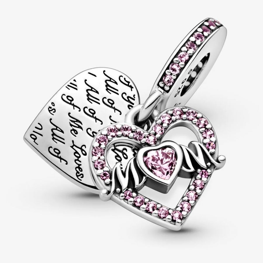 Charm-Anhänger Herz Mum Sterling-Silber