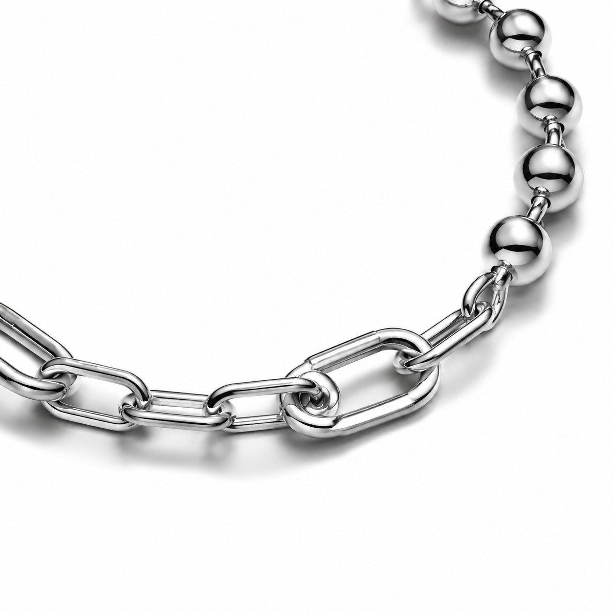 Gliederkettenarmband Metallperlen Sterling-Silber Zweitbild