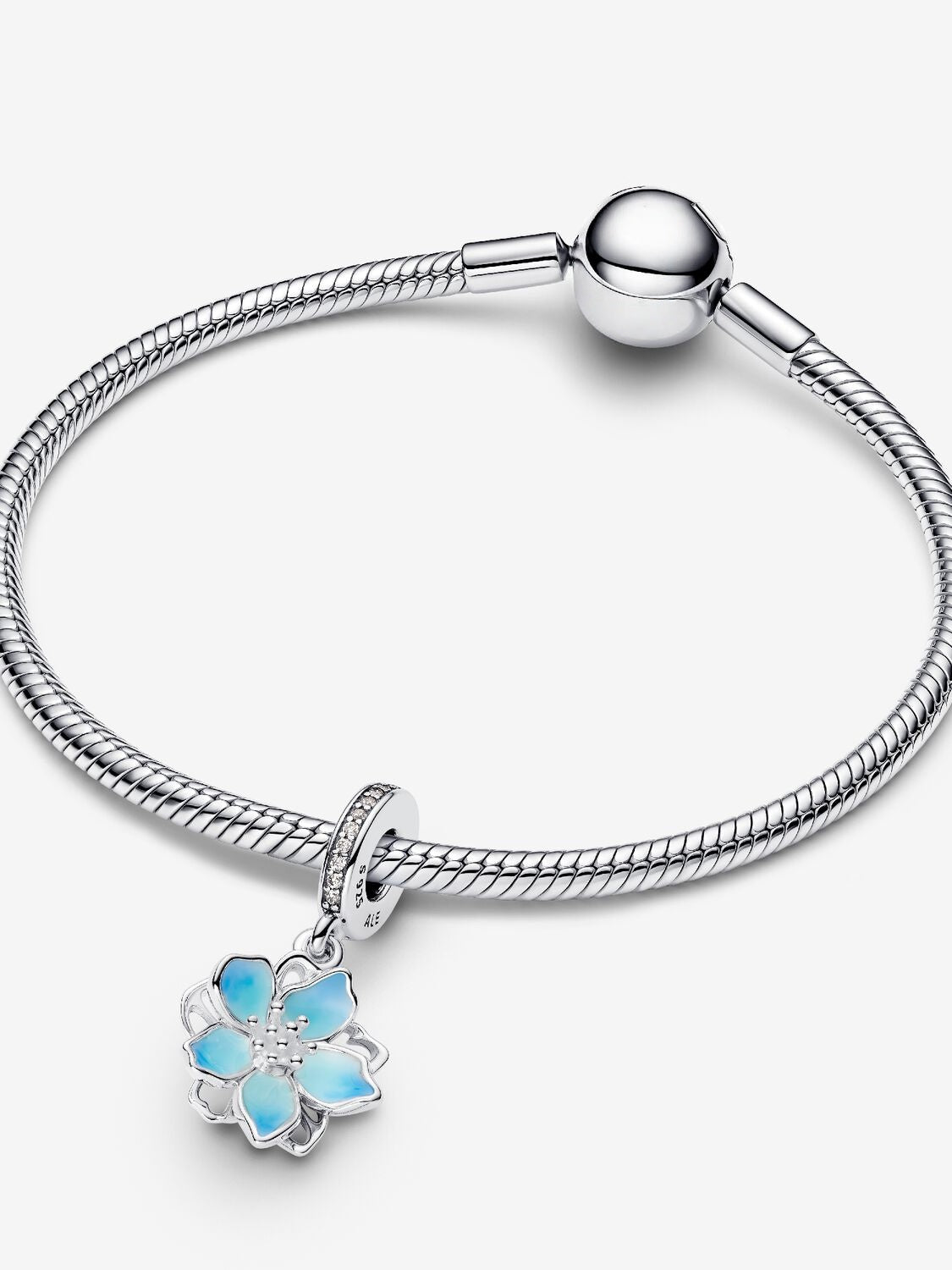 Blaue Blüte Charm-Anhänger