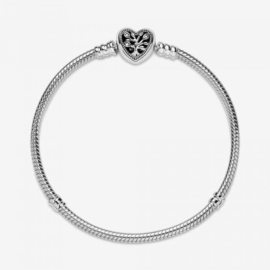 Schlangen-Gliederarmband mit Herz-Verschluss