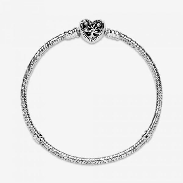 Schlangen-Gliederarmband mit Herz-Verschluss