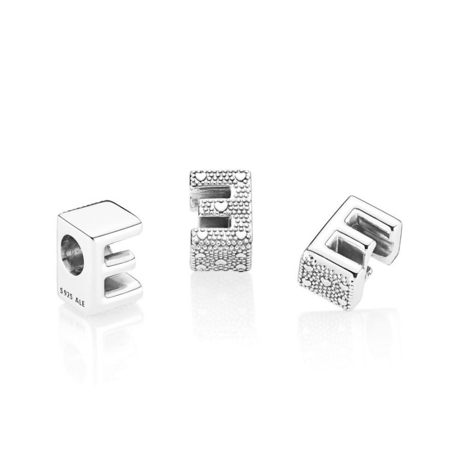 Charm Buchstabe Letter E Silber Zweitbild