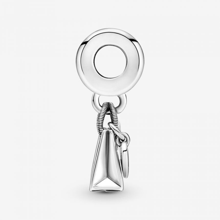 Charm-Anhänger Einkaufstasche Sterling-Silber