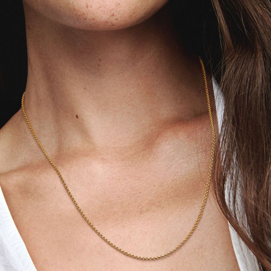 369260C00 Halskette Rolokette 14k Vergoldet 60 cm Zweitbild