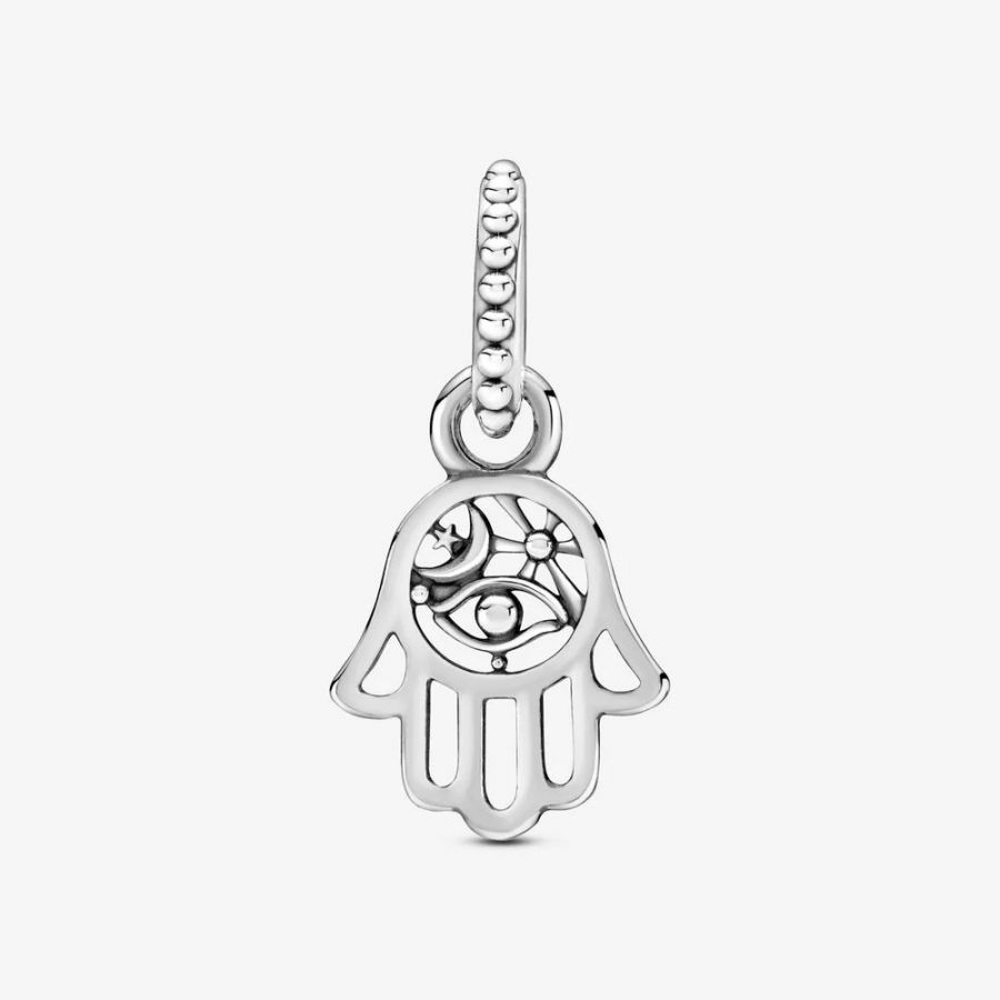 Charm-Anhänger Hand der Fatima Silber