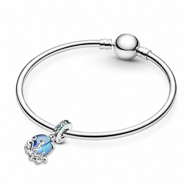 Charm-Anhänger Murano-Glas Süßer Oktopus Sterling-Silber