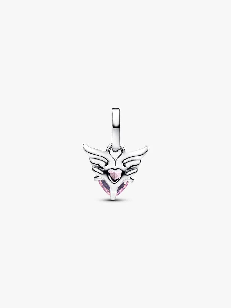 Geflügeltes Herz Mini-Charm-Anhänger Sterling-Silber Zweitbild