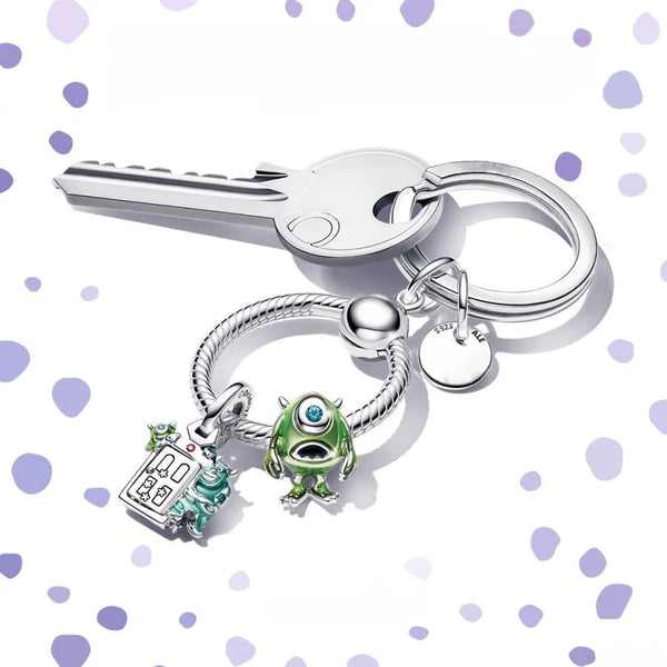 Charm Pixar Mike Glotzkowski Grün Sterling-Silber