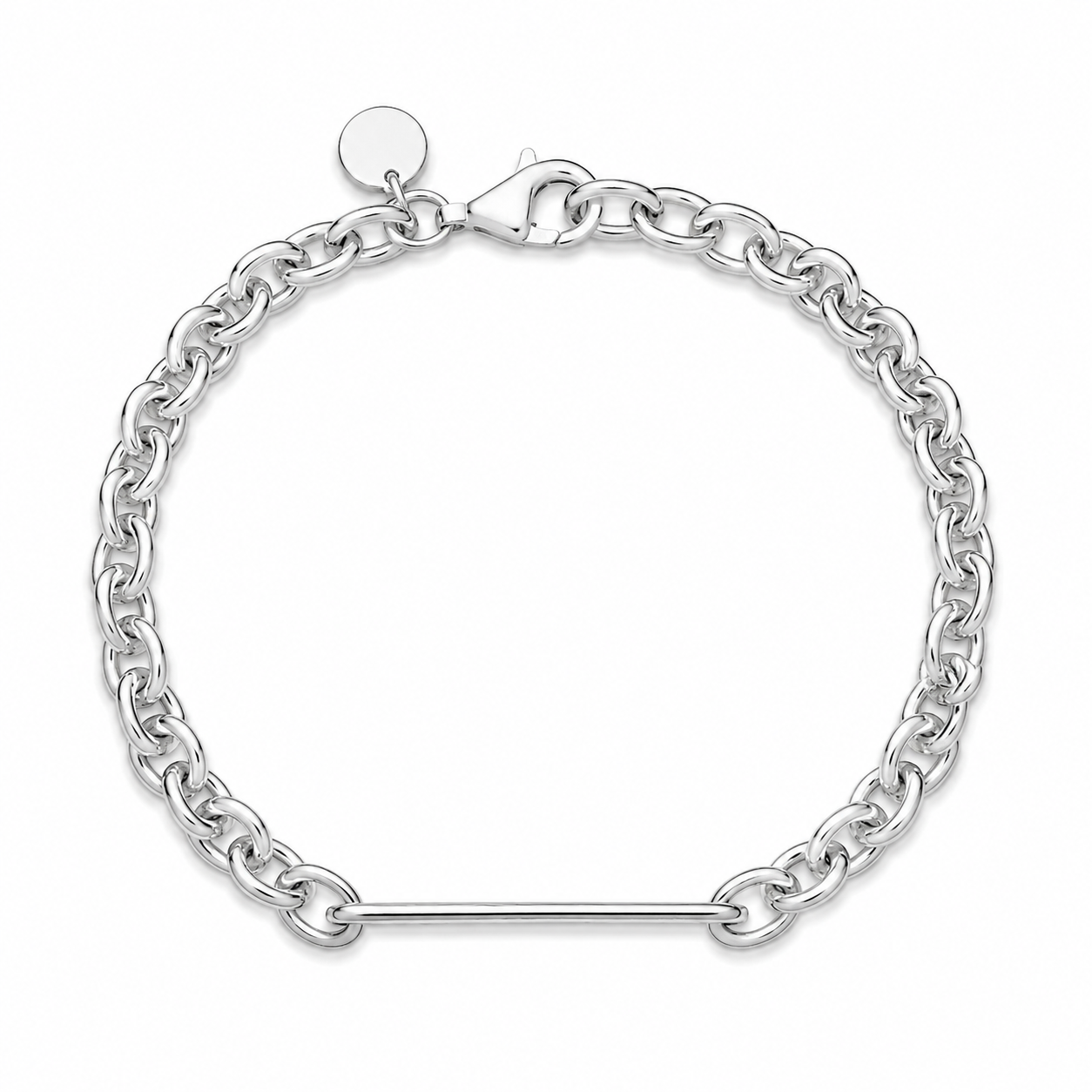 Armband Gravur Plättchen Sterling-Silber Zweitbild