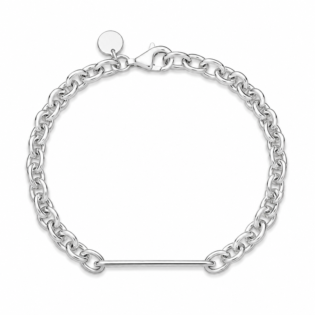 Armband Gravur Plättchen Sterling-Silber