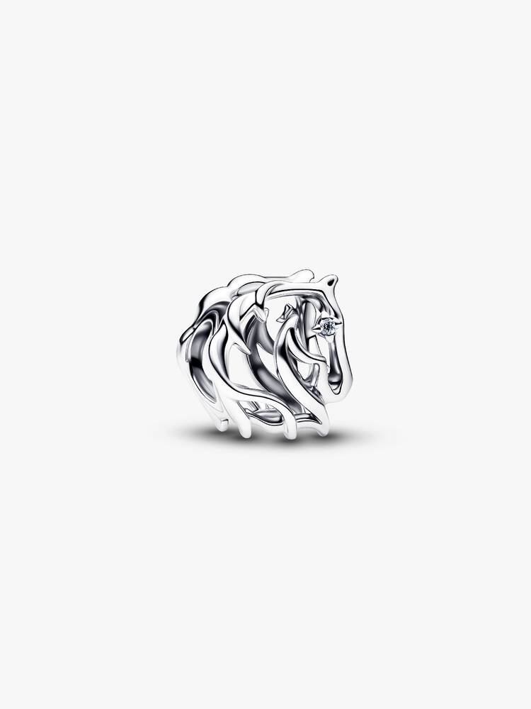 Pferd Offen gearbeitetes Charm Sterling-Silber