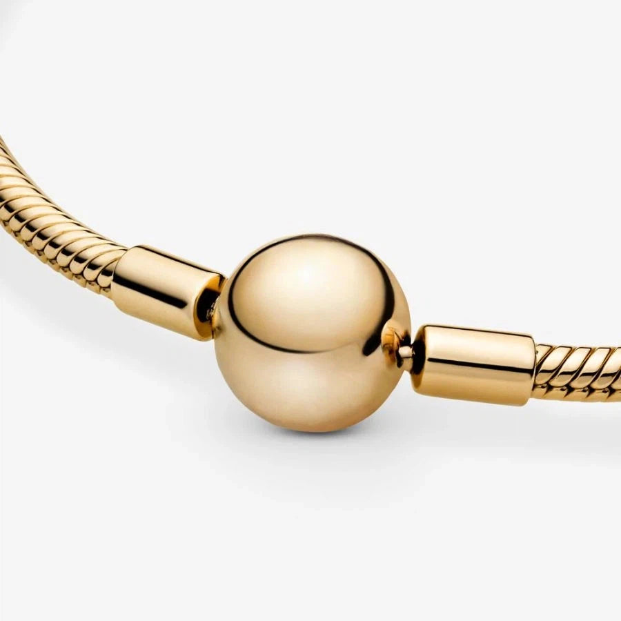 Schlangen-Gliederarmband Vergoldet
