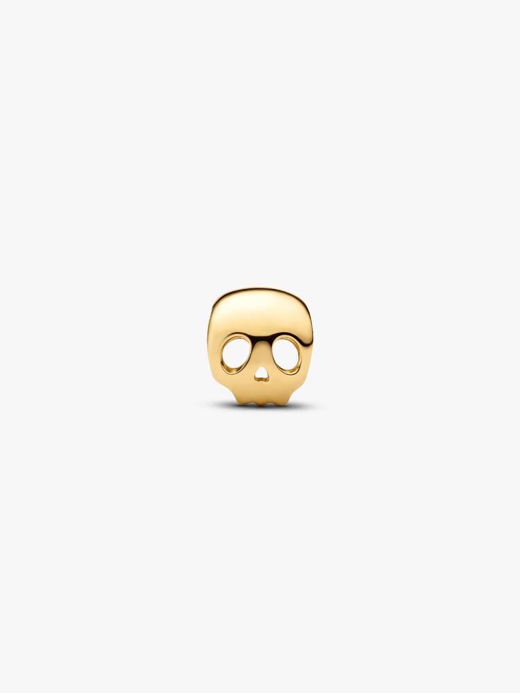 Totenkopf Mini-Charm 14 Karat Vergoldung