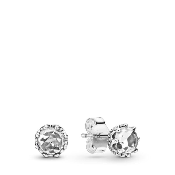 Ohrringe Clear Sparkling Crown Sterling Silber