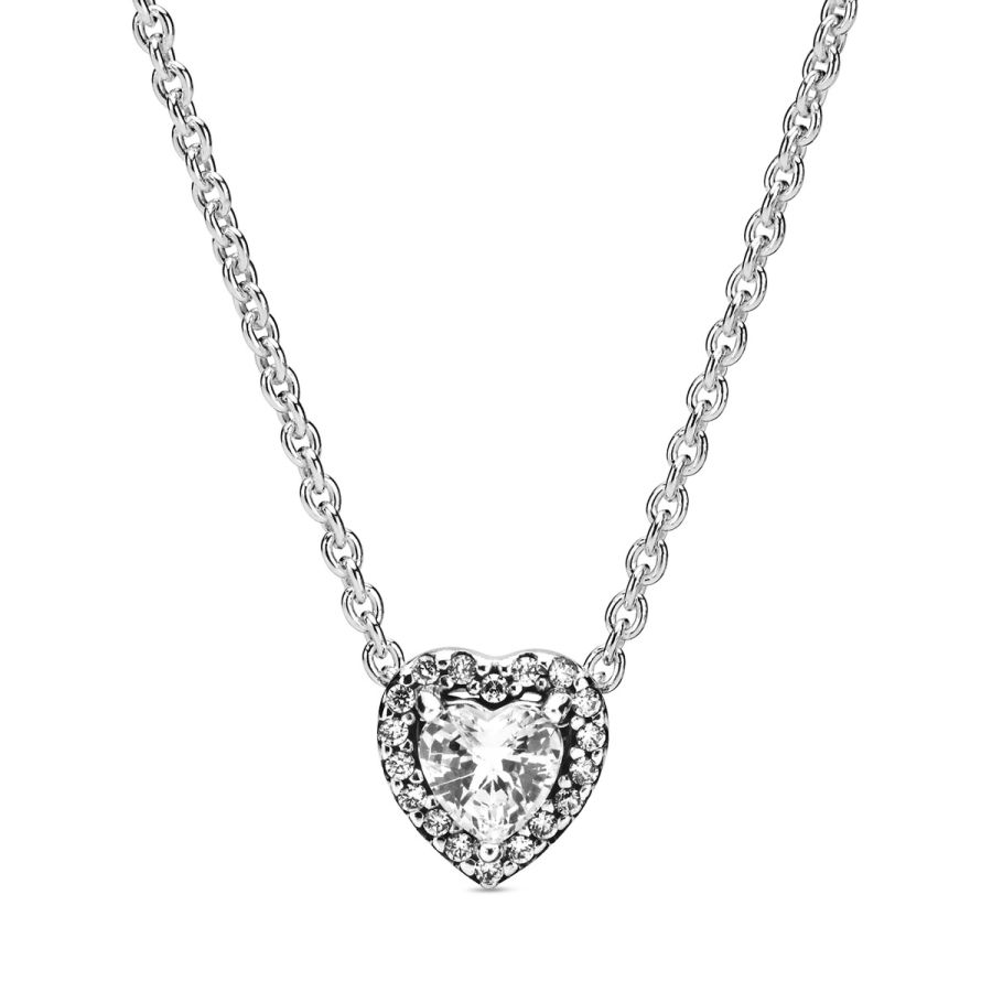 398425C01 Halskette mit Anhänger Erhabenes Herz Silber 45 cm Hauptbild