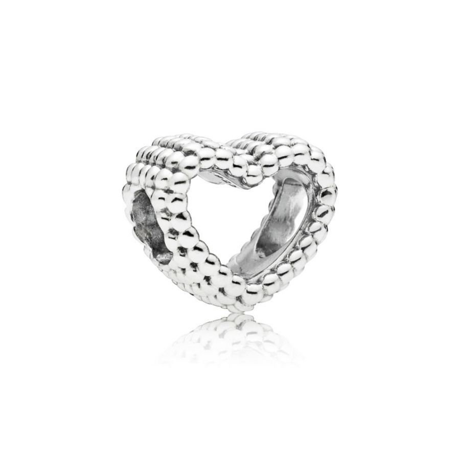 Original Charm Beaded Heart Sterling-Silber Hauptbild
