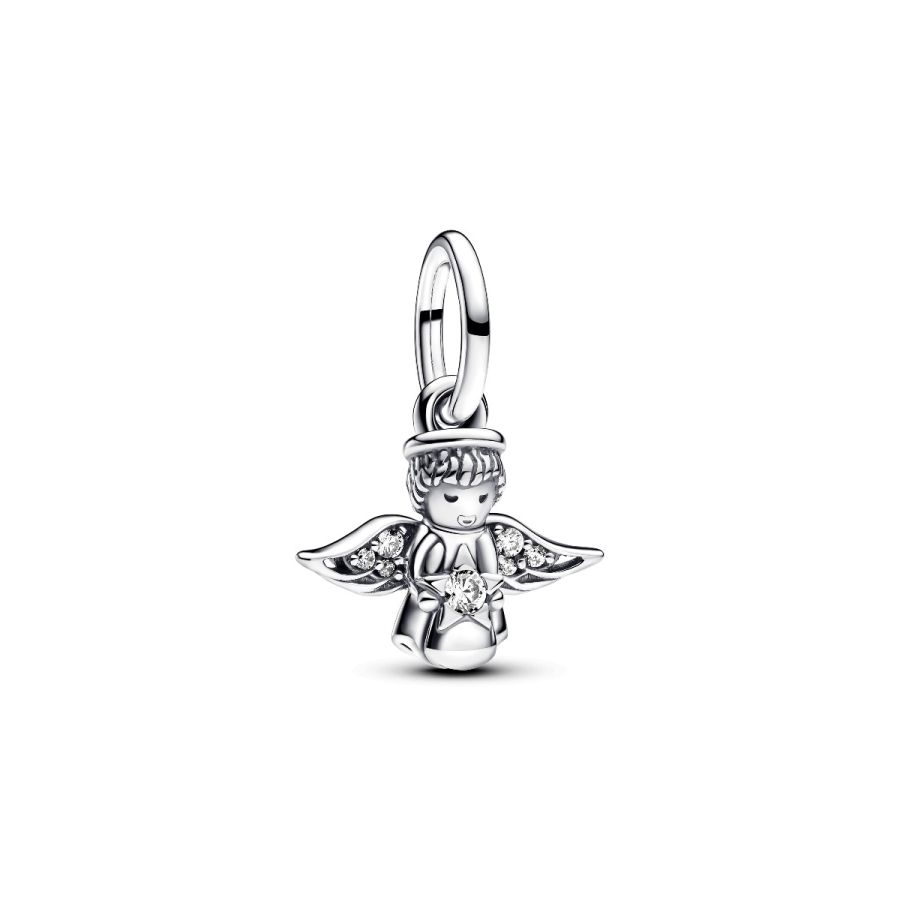 Charm-Anhänger Funkelnder Engel Zirkonia Sterling-Silber Hauptbild