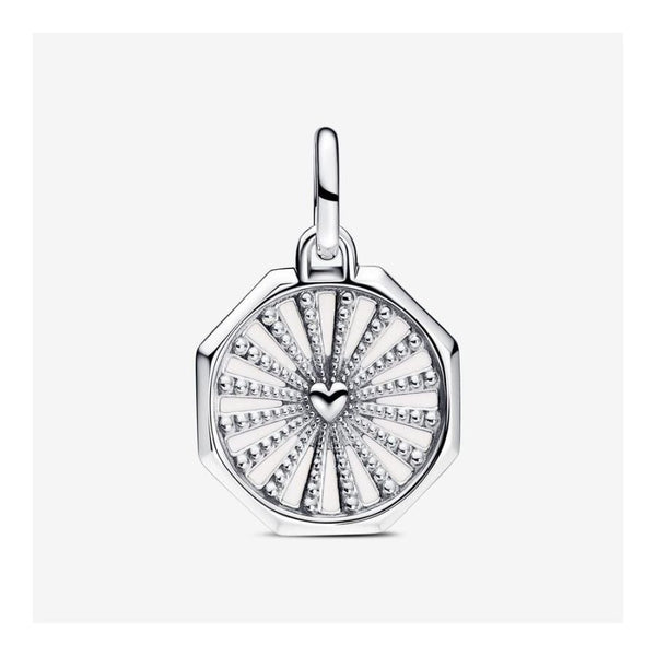 Charm-Medaillon Unendlichkeitszeichen Herz Silber