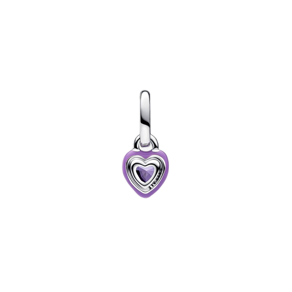 Mini-Charm-Anhänger Violettes Chakra-Herz