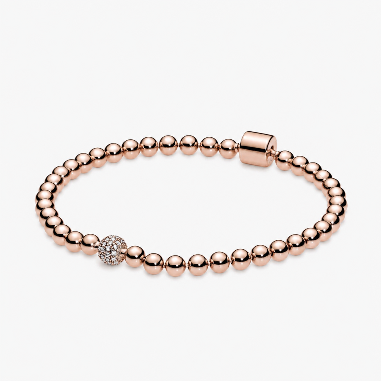Rose  Armband Kugel & Pavé 14 K Rosévergoldet Hauptbild
