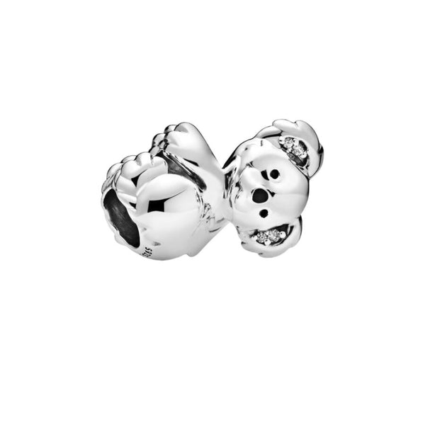 Charm Koala Zirkonia Sterling-Silber