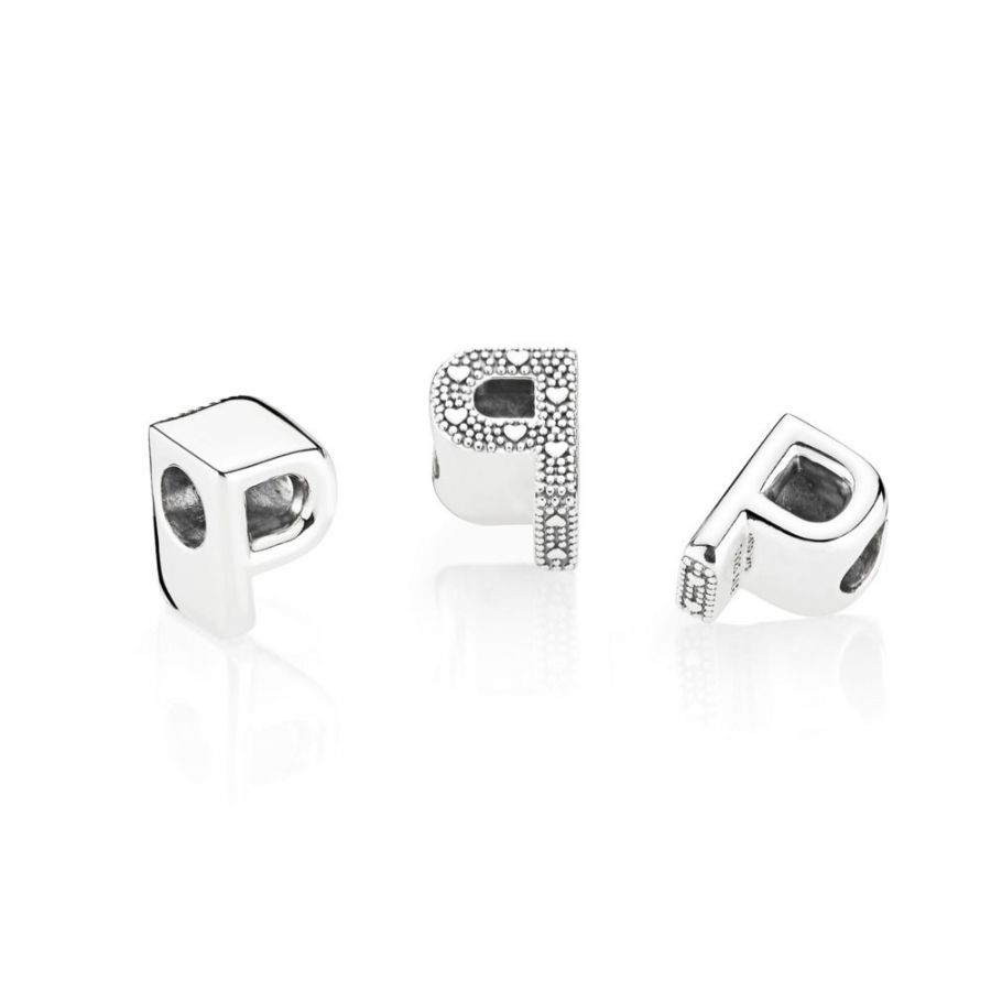 Charm Buchstabe Letter P Silber Zweitbild