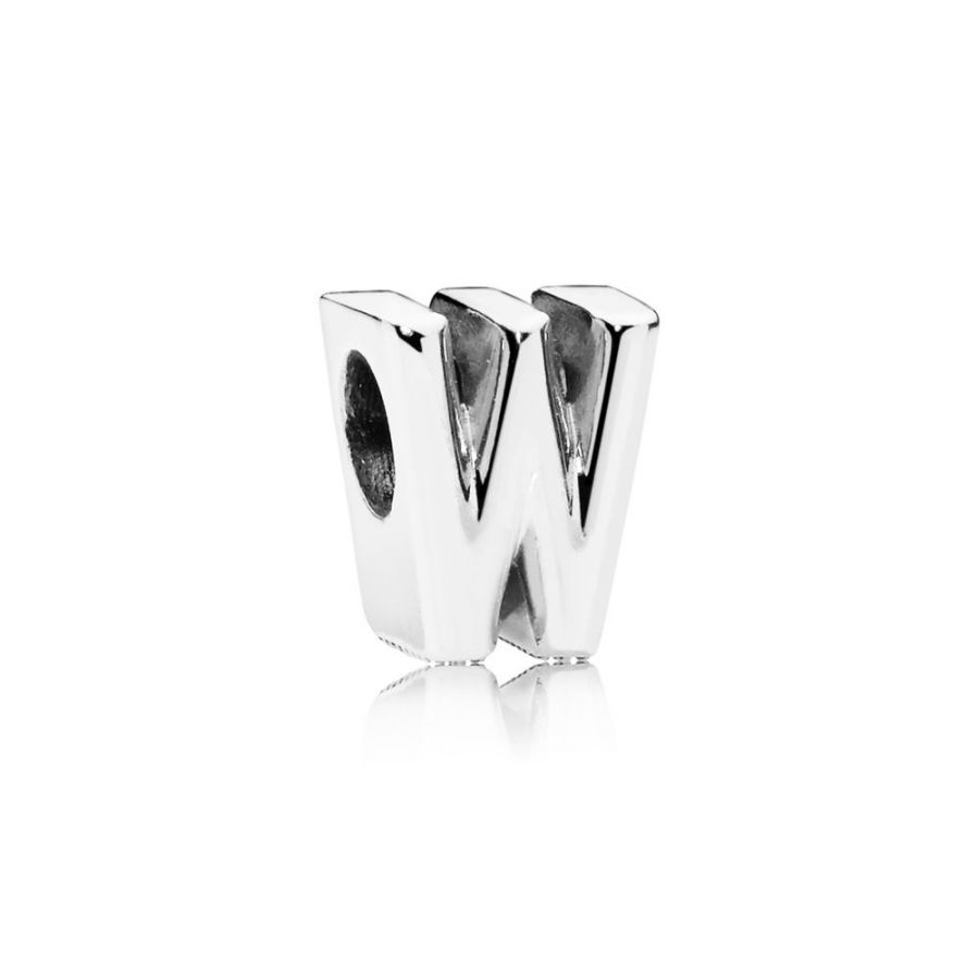 Charm Buchstabe Letter W Silber Hauptbild