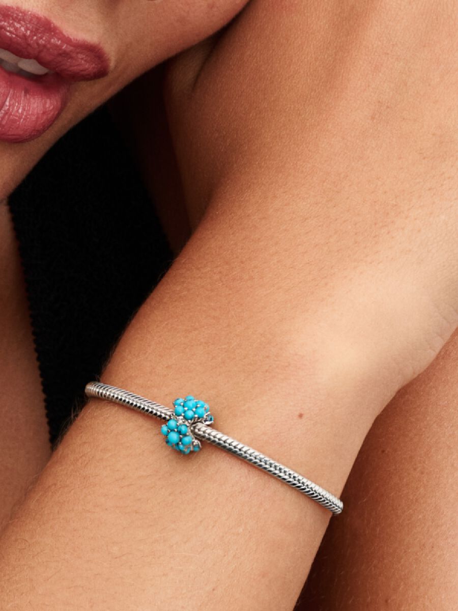 Türkisfarbenes Ozean Charm Sterling-Silber Zweitbild